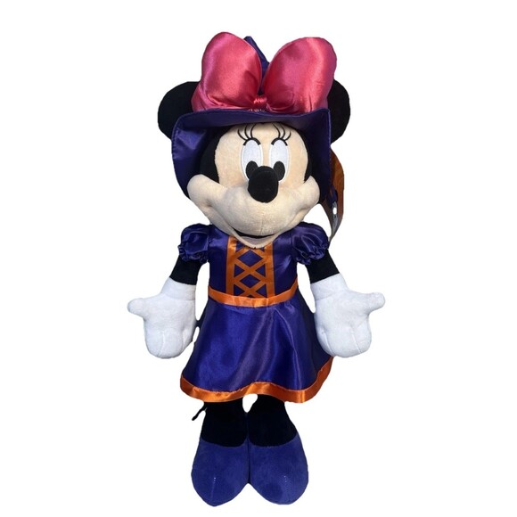 Disney Halloween Decor Mickey & Minnie Plush Set “Dracula & Witch” 22” Greeters - Picture 3 of 11